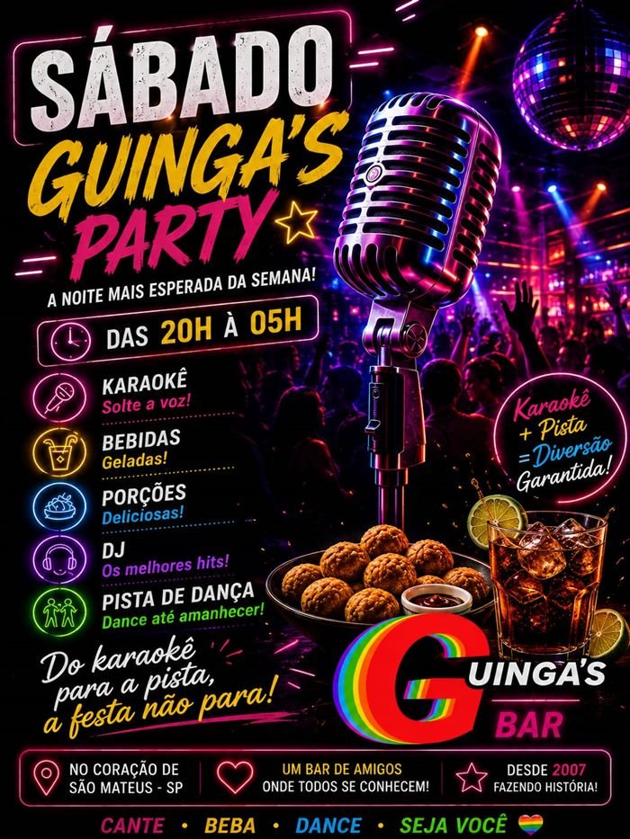 Flyer de sábado: Guinga's Party